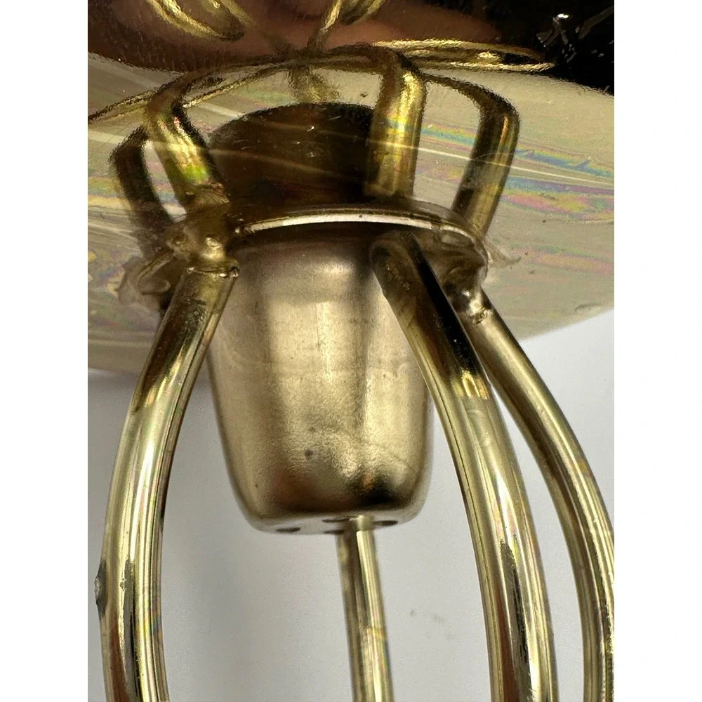 Vintage Brass Scroll Pillar Candle Holder Gold Mid Century Modern Taper‎ Stand